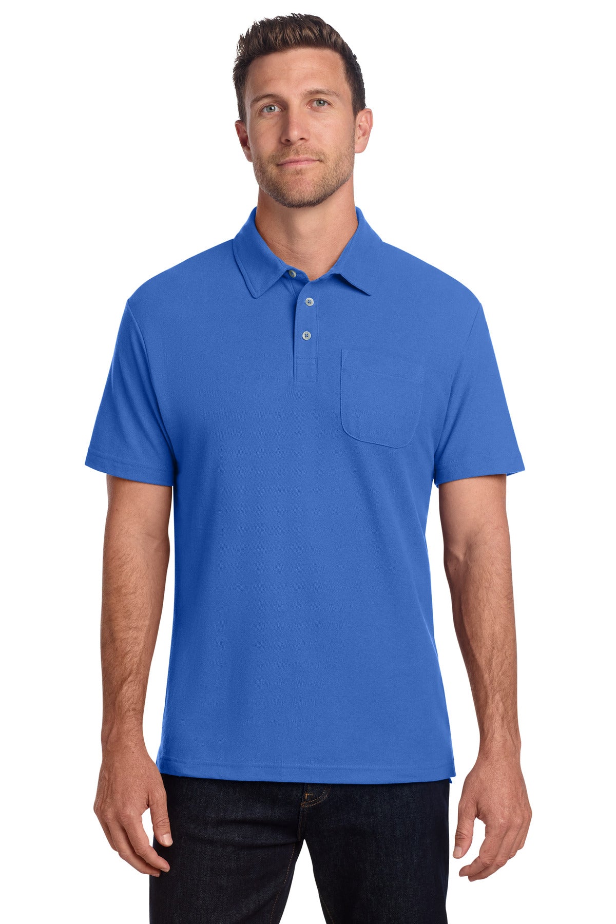 Custom Embroidered Port Authority Polos/Knits in True Blue
