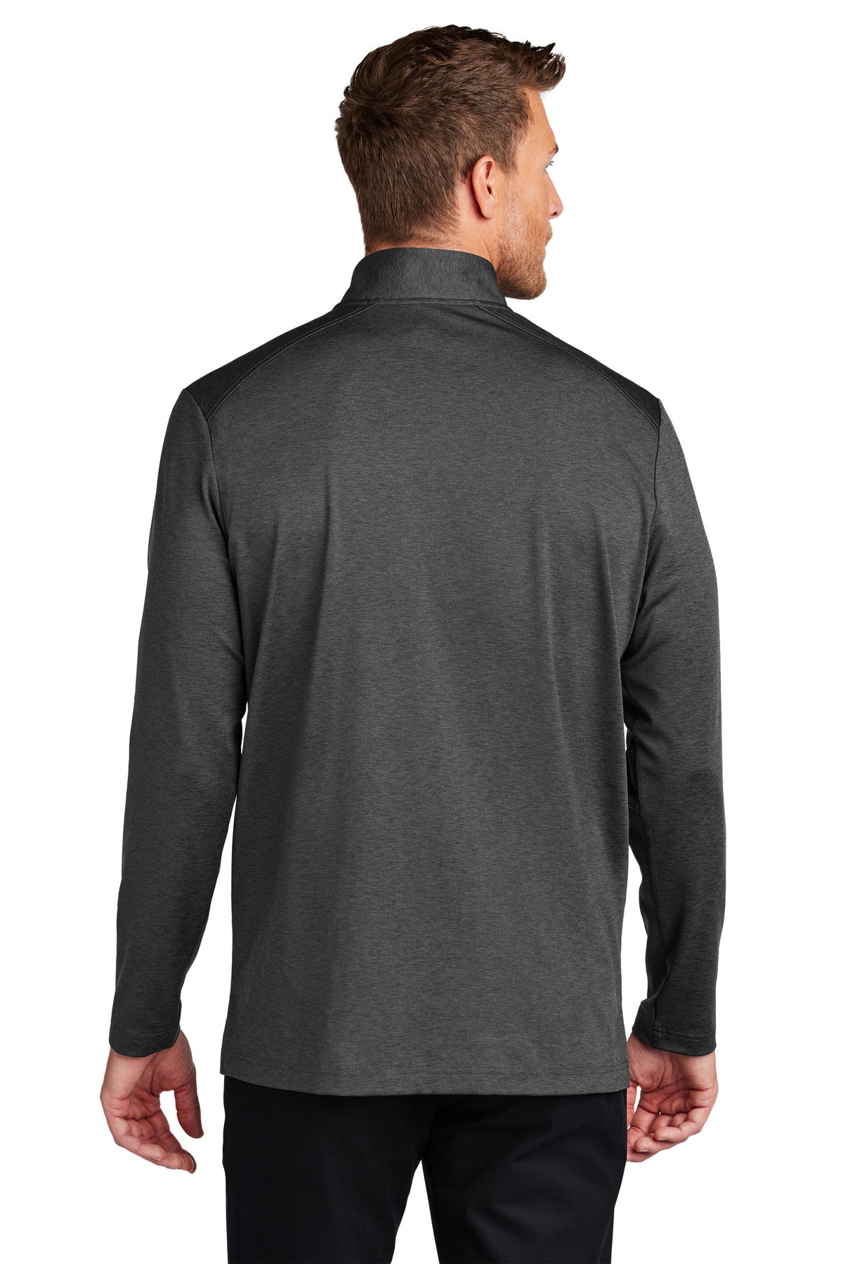 Custom Embroidered Port Authority C-FREE Double Knit 1/4-Zip K880,Grey Steel Heather