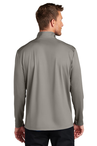 Custom Embroidered Port Authority C-FREE Double Knit 1/4-Zip K880,Smoke Grey