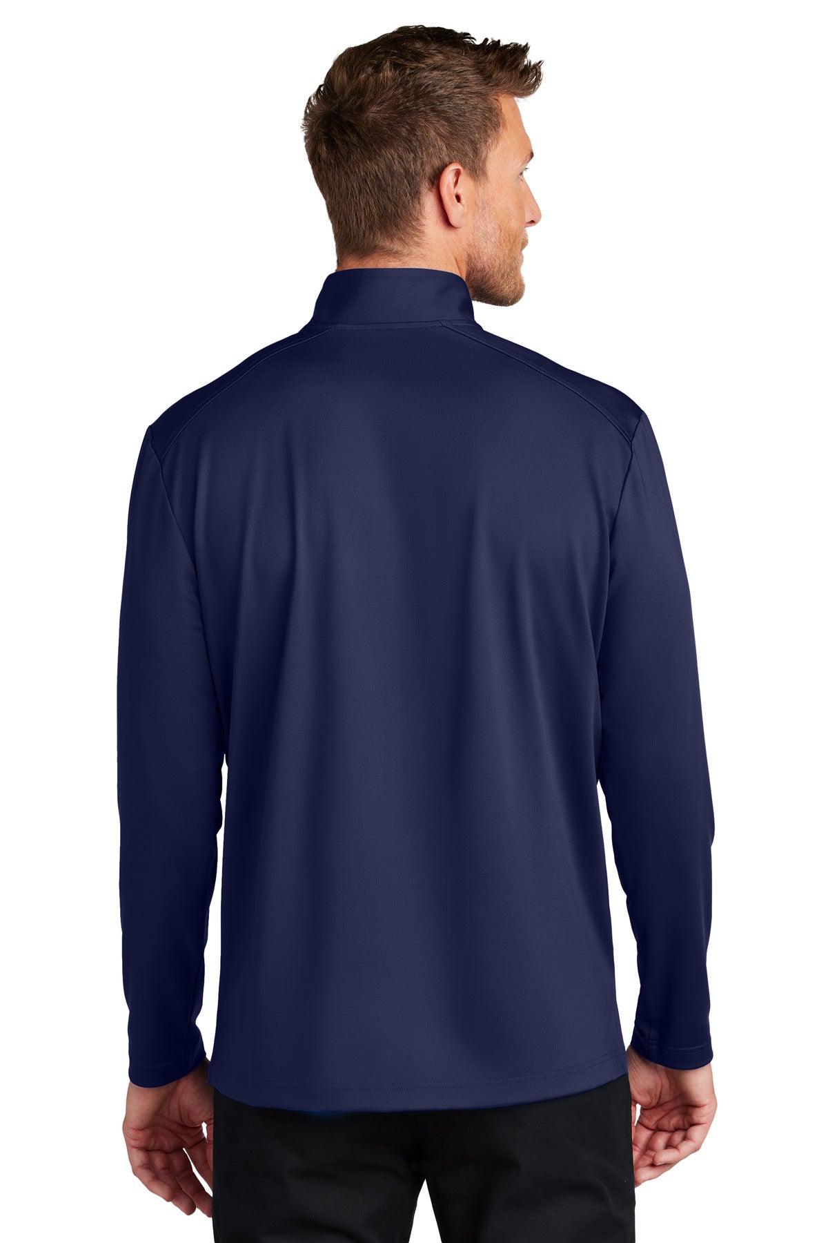 Custom Embroidered Port Authority C-FREE Double Knit 1/4-Zip K880,True Navy