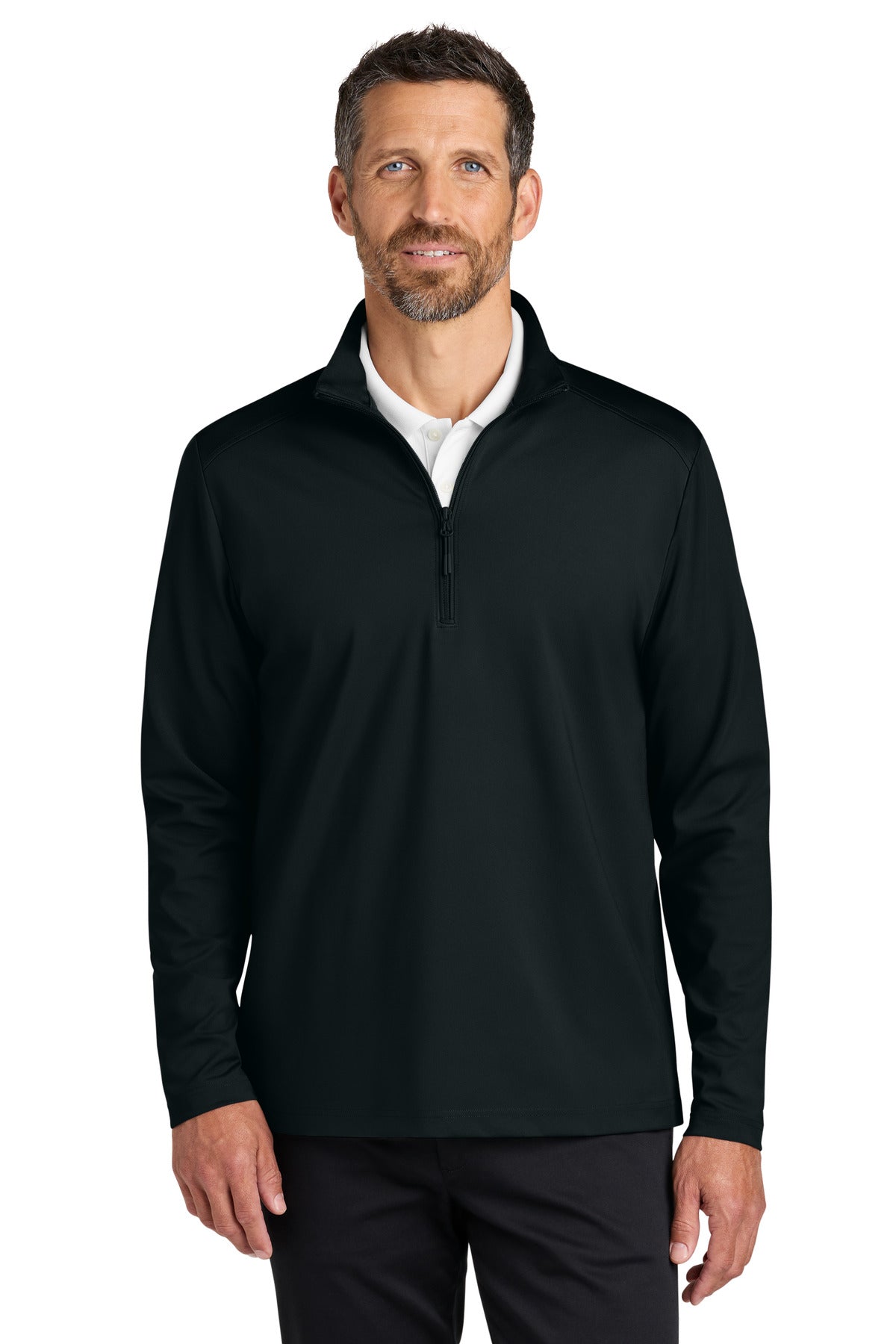 Custom Embroidered Port Authority Sweatshirts in Deep Black