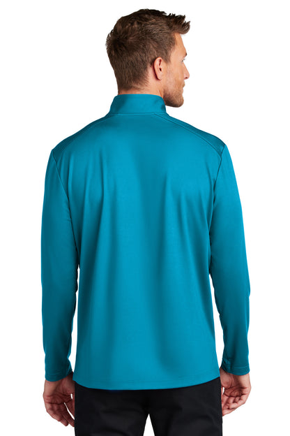 Custom Embroidered Port Authority C-FREE Double Knit 1/4-Zip K880,Parcel Blue