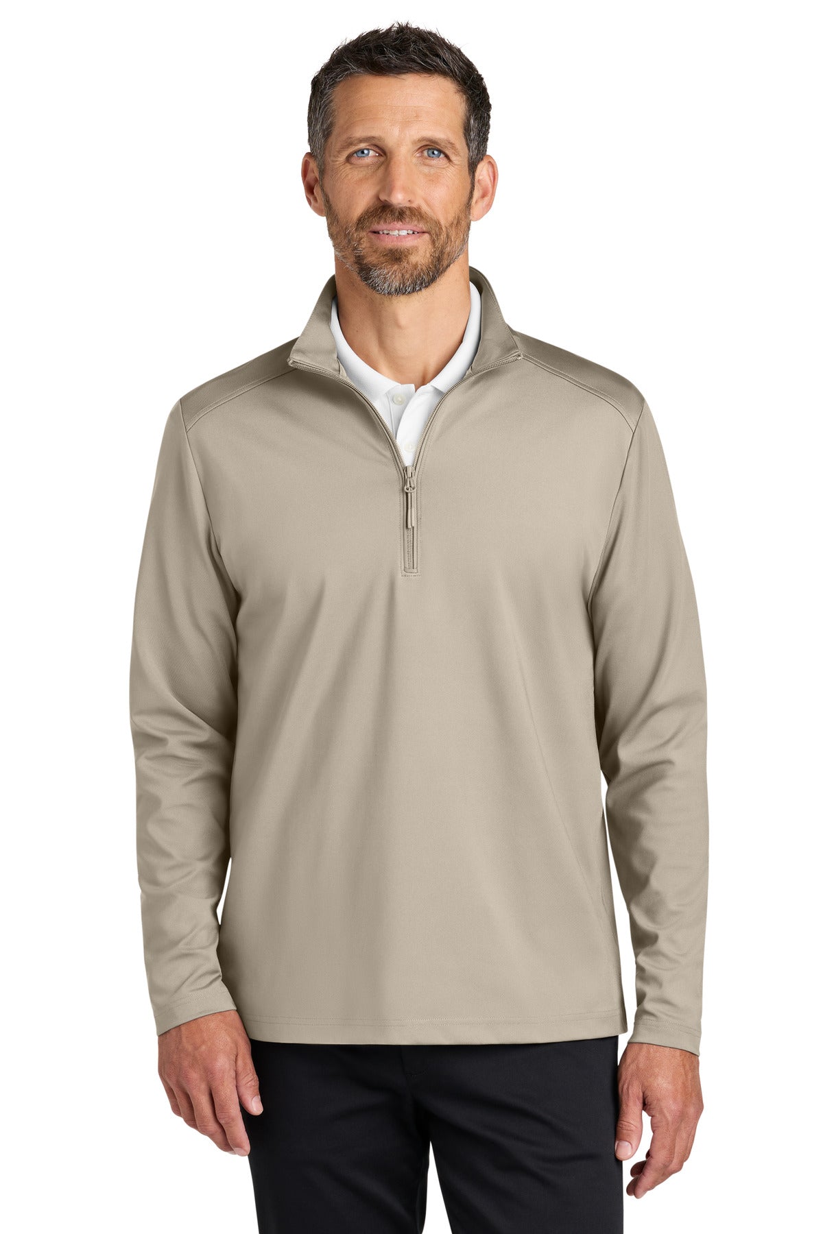 Custom Embroidered Port Authority Sweatshirts in Sahara