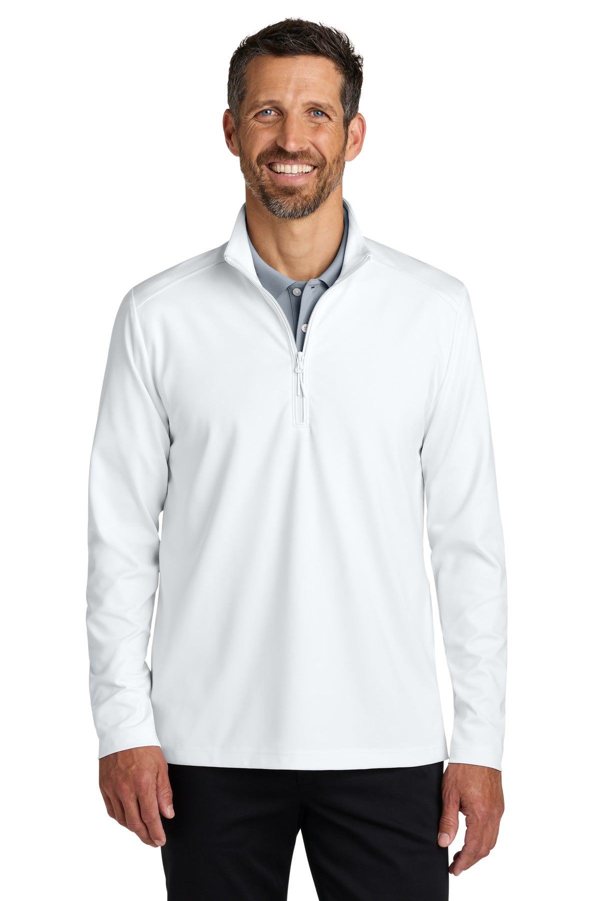 Custom Embroidered Port Authority Sweatshirts in White