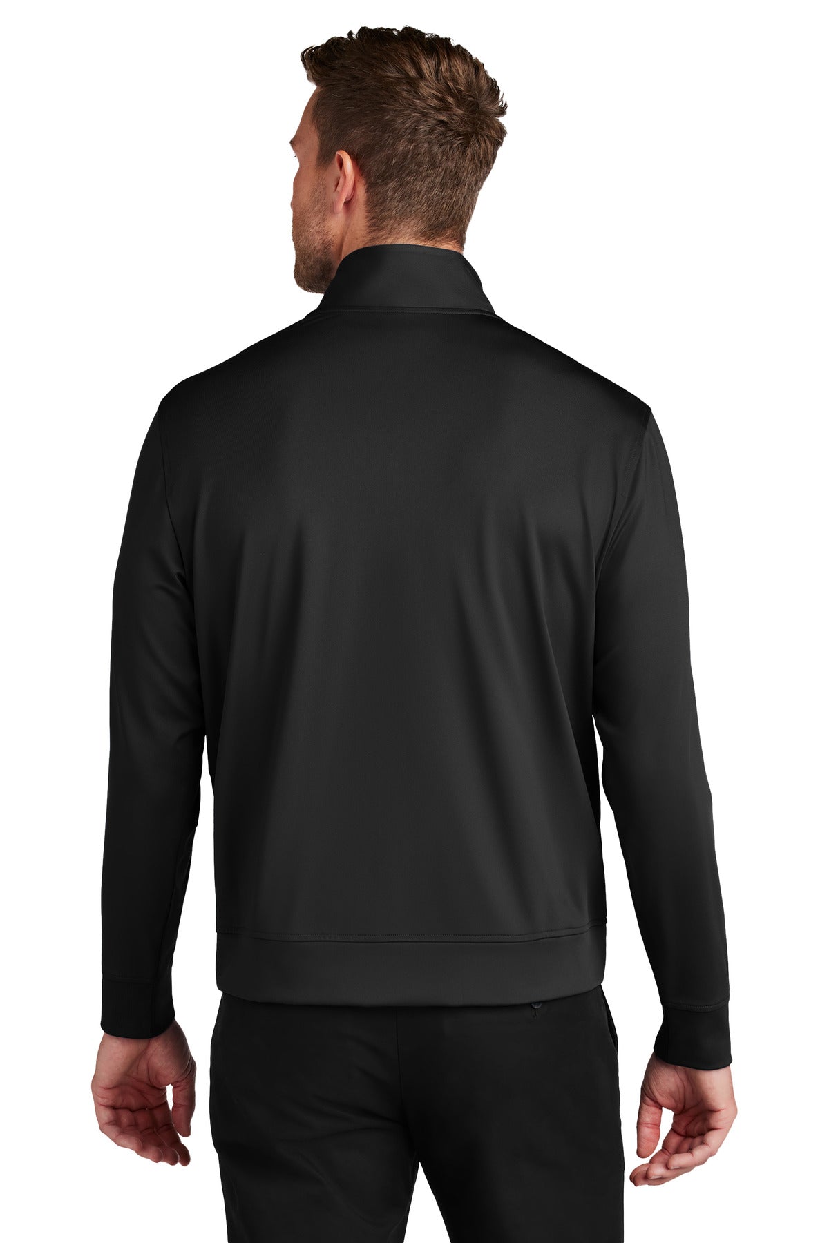 Custom Embroidered Port Authority C-FREE Double Knit Full-Zip K881,Deep Black