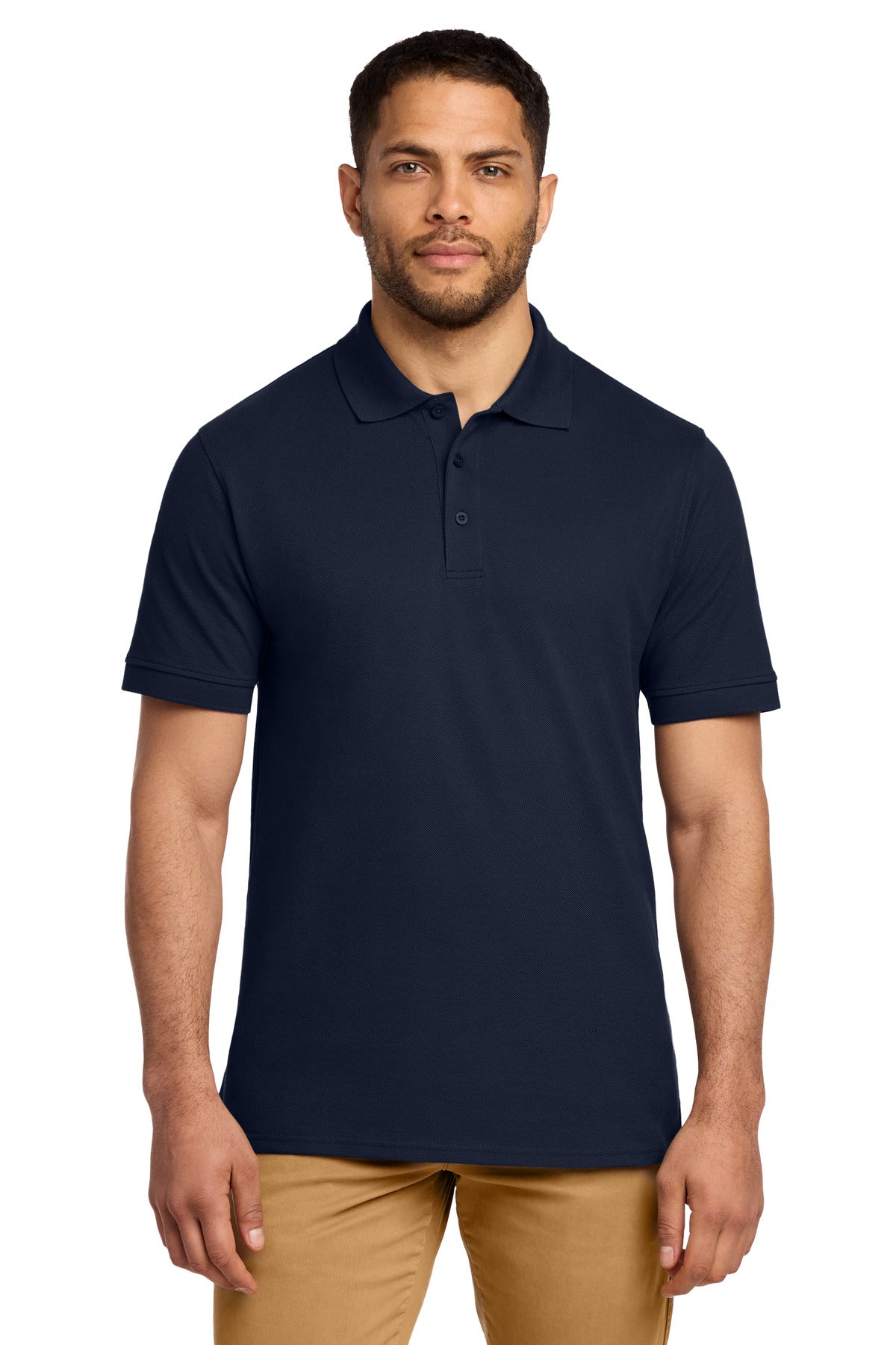Custom Embroidered Port & Co Polos in Deep Navy