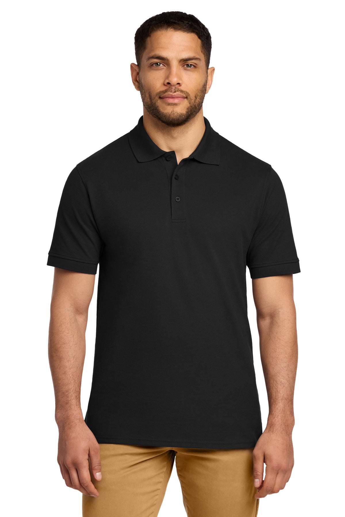 Custom Embroidered Port & Co Polos in Jet Black