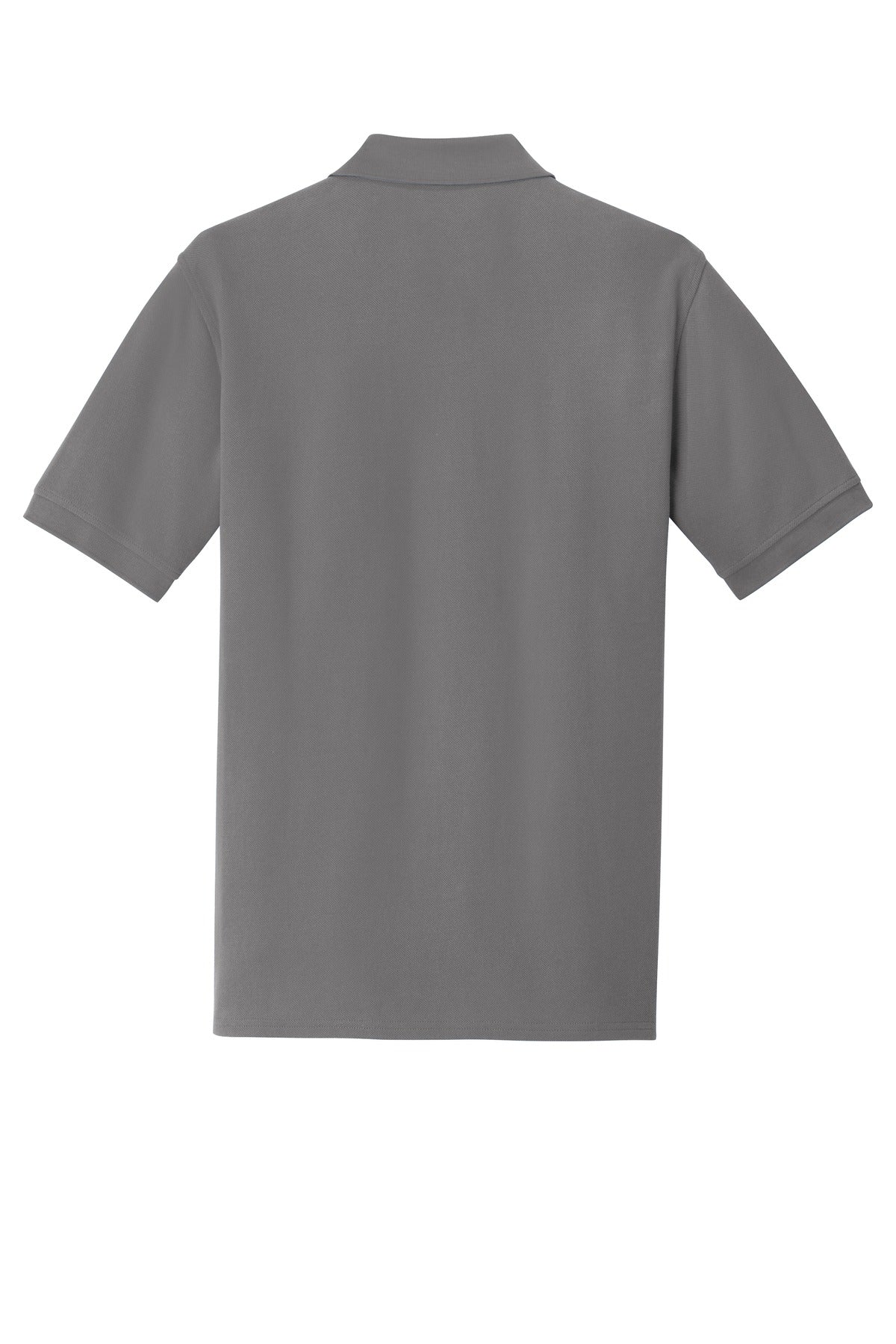 Custom Embroidered Port & Co Polos in Medium Grey