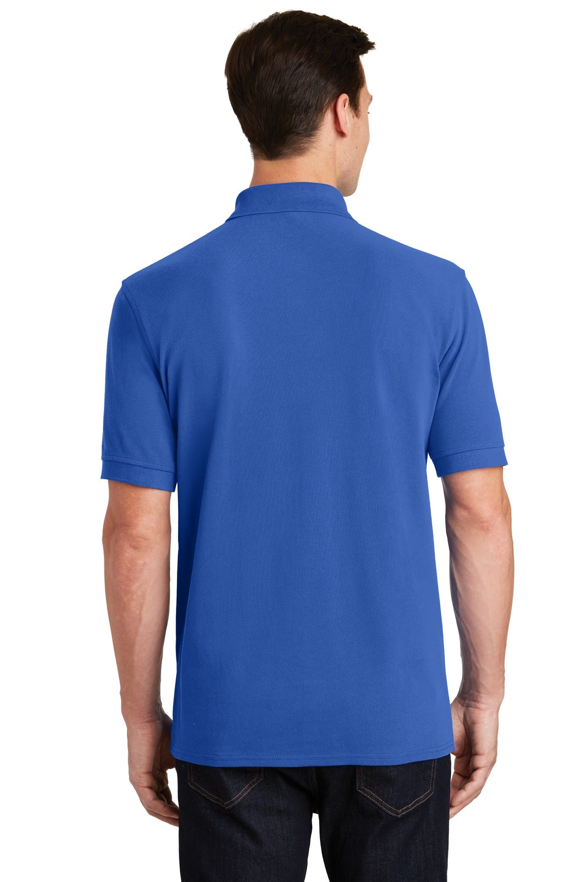 Custom Embroidered Port & Company Combed Ring Spun Pique Polo. KP1500,Royal
