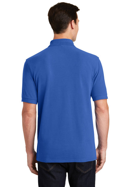 Custom Embroidered Port & Company Combed Ring Spun Pique Polo. KP1500,Royal