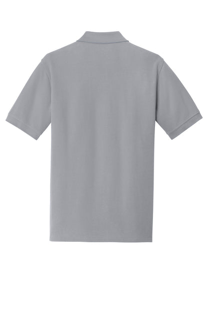 Custom Embroidered Port & Co Polos in Silver