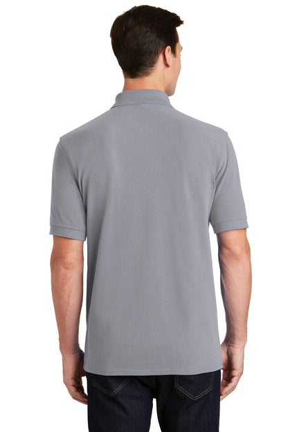Custom Embroidered Port & Co Polos in Silver