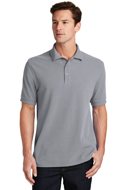 Custom Embroidered Port & Co Polos in Silver