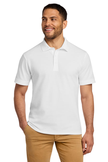 Custom Embroidered Port & Co Polos in White