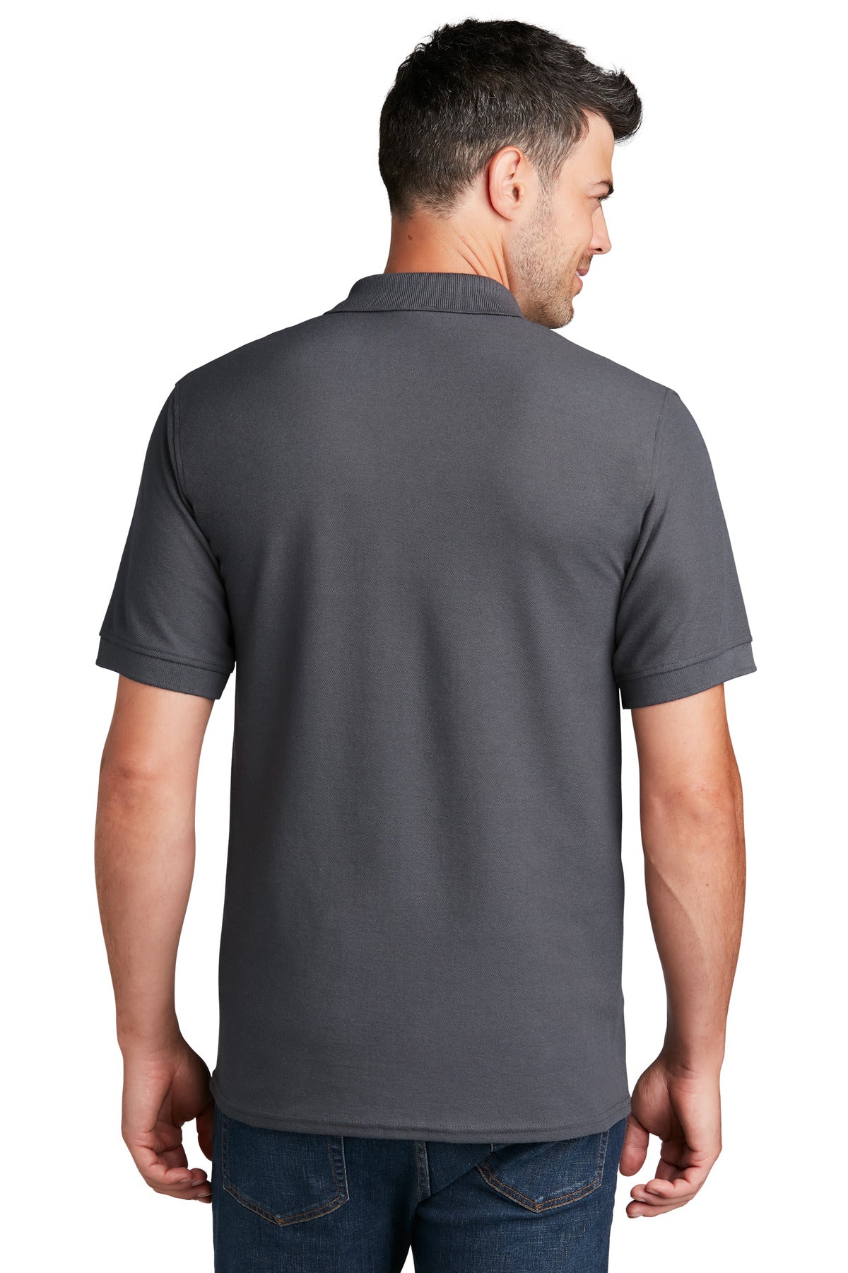 Custom Embroidered Port & Company Core Blend Pique Polo. KP155,Charcoal