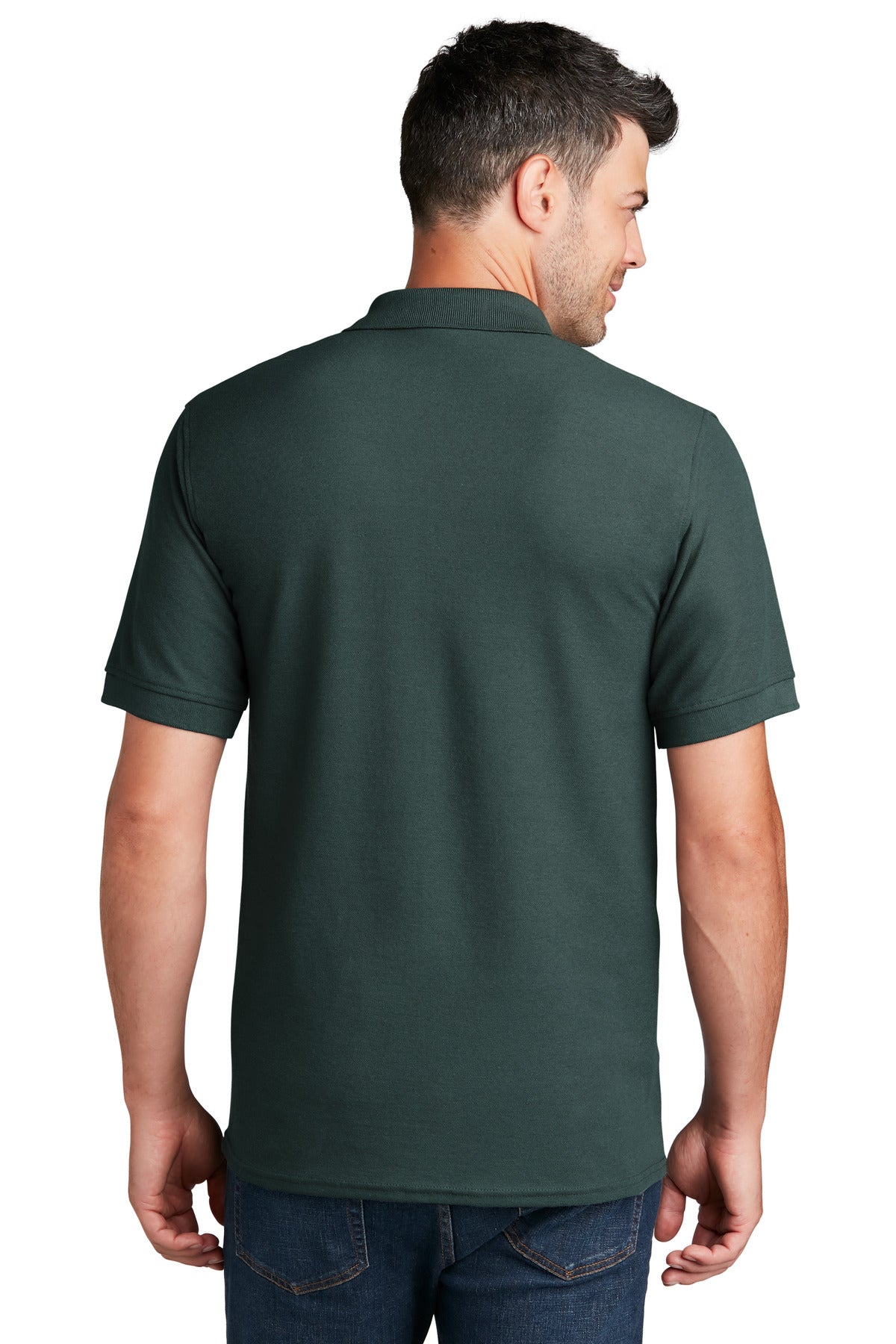 Custom Embroidered Port & Company Core Blend Pique Polo. KP155,Dark Green