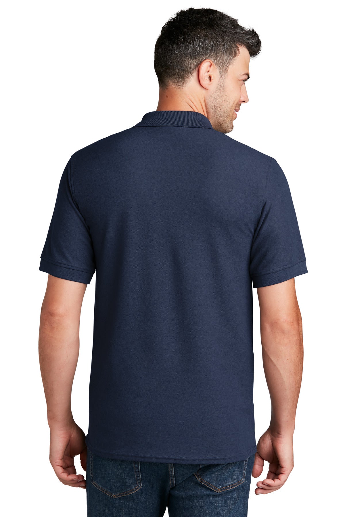 Custom Embroidered Port & Company Core Blend Pique Polo. KP155,Deep Navy