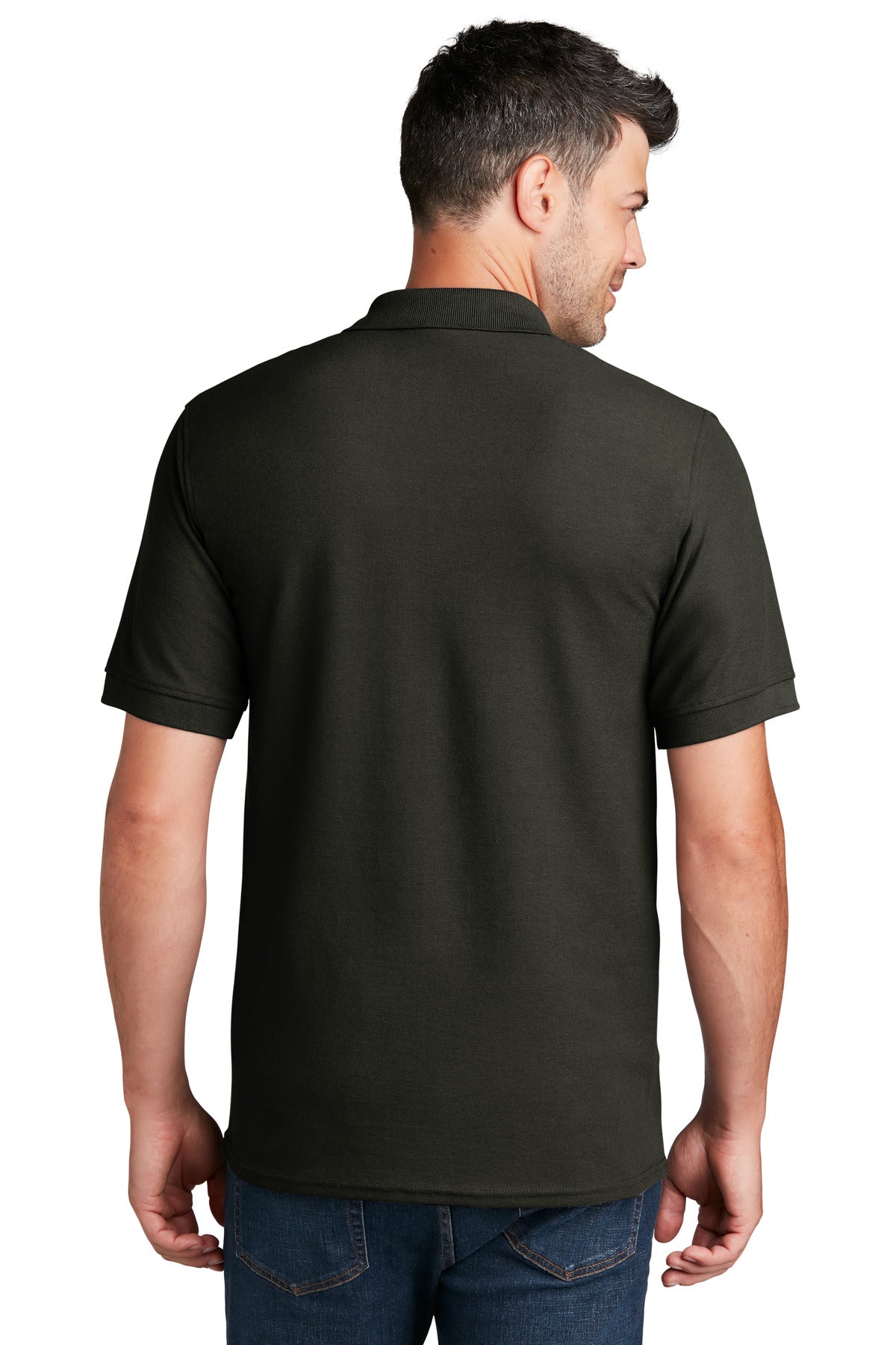 Custom Embroidered Port & Company Core Blend Pique Polo. KP155,Jet Black