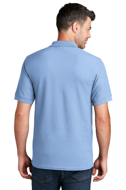 Custom Embroidered Port & Company Core Blend Pique Polo. KP155,Light Blue