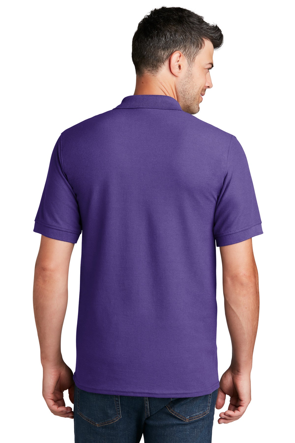 Custom Embroidered Port & Company Core Blend Pique Polo. KP155,Purple
