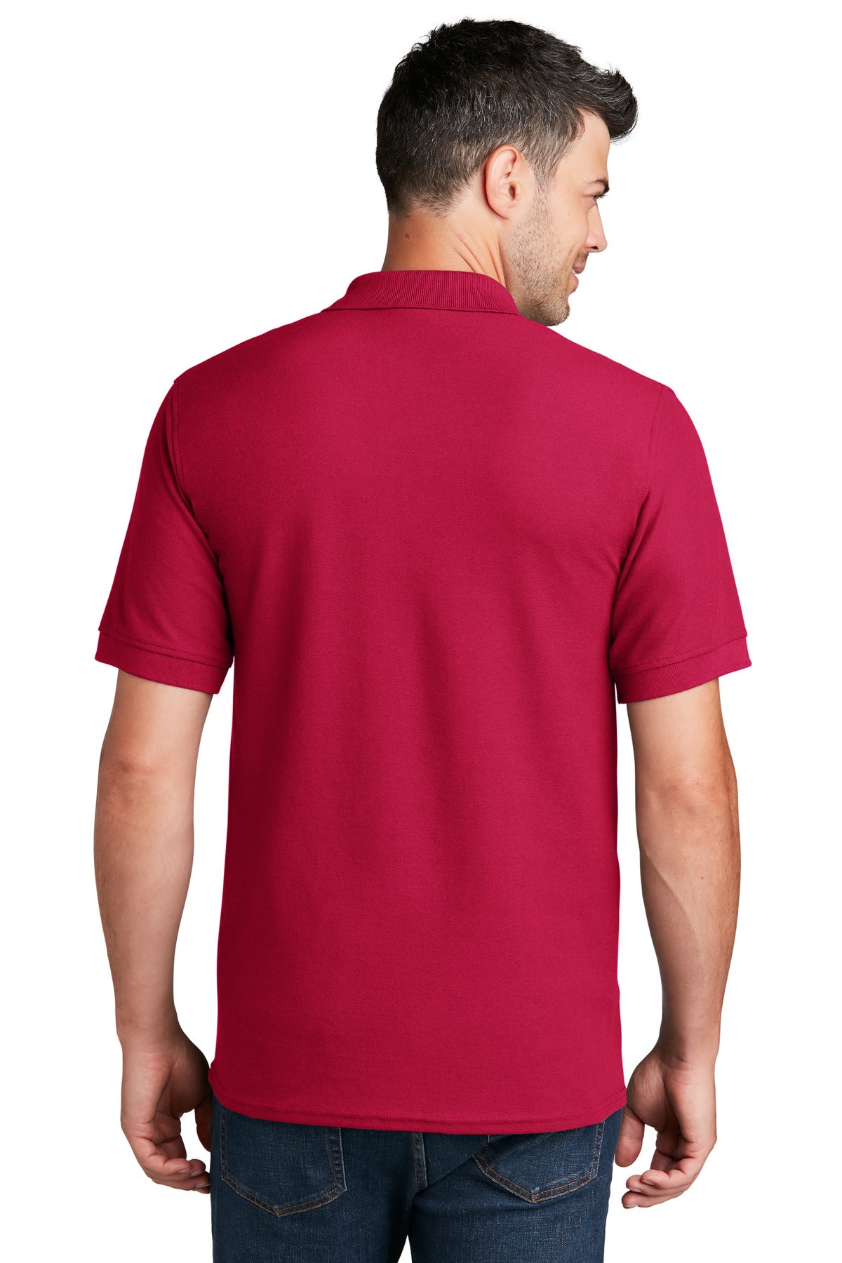 Custom Embroidered Port & Company Core Blend Pique Polo. KP155,Red