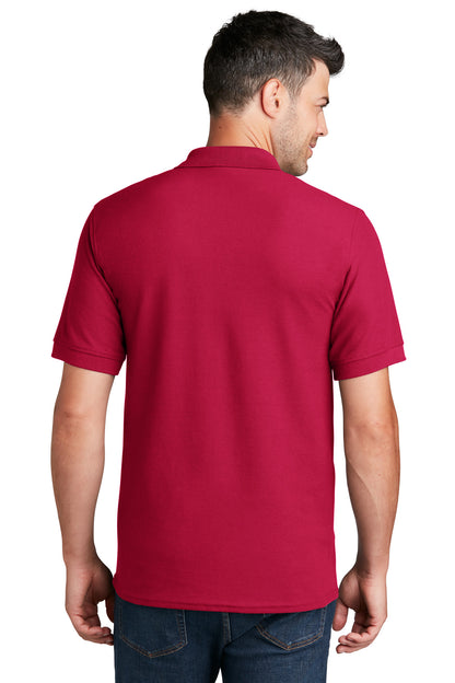 Custom Embroidered Port & Company Core Blend Pique Polo. KP155,Red