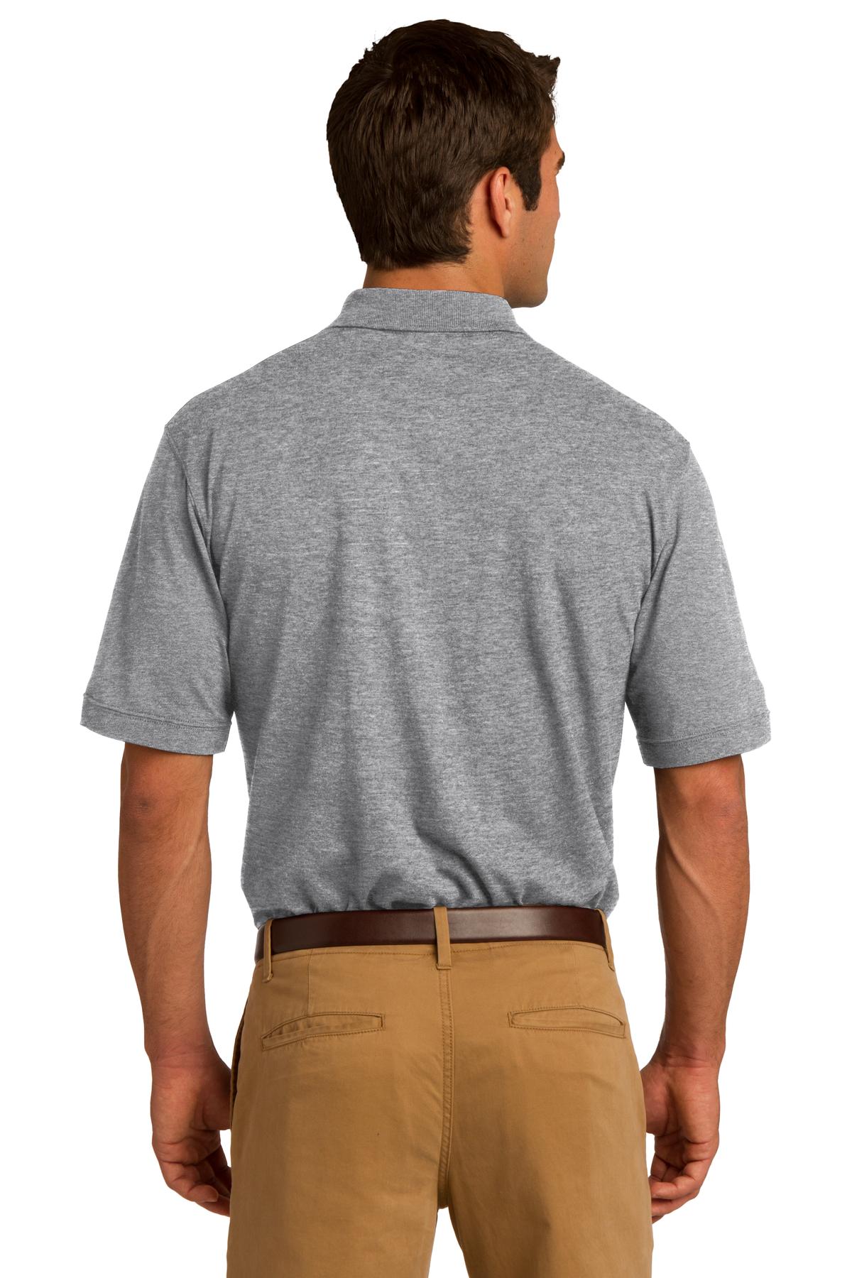 Custom Embroidered Port & Company Core Blend Jersey Knit Pocket Polo. KP55P,Athletic Heather