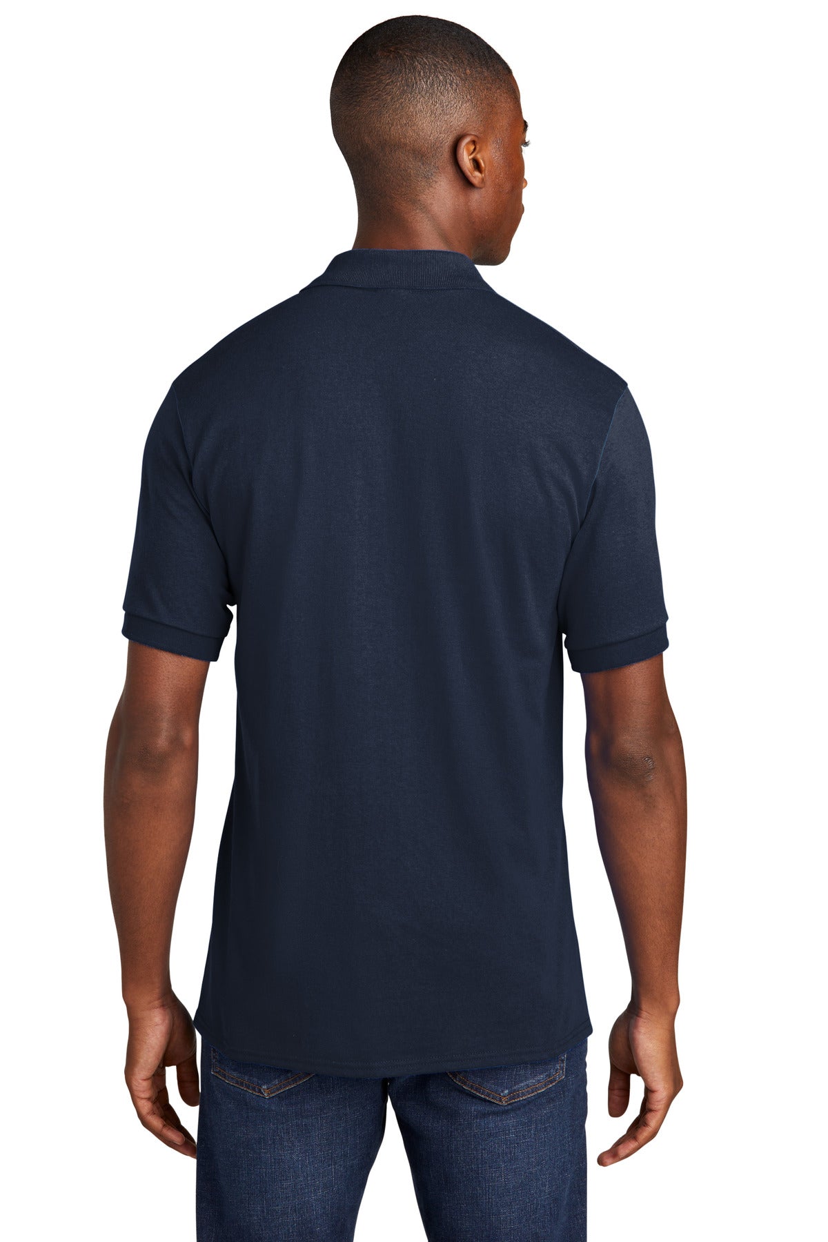 Custom Embroidered Port & Company Core Blend Jersey Knit Pocket Polo. KP55P,Deep Navy