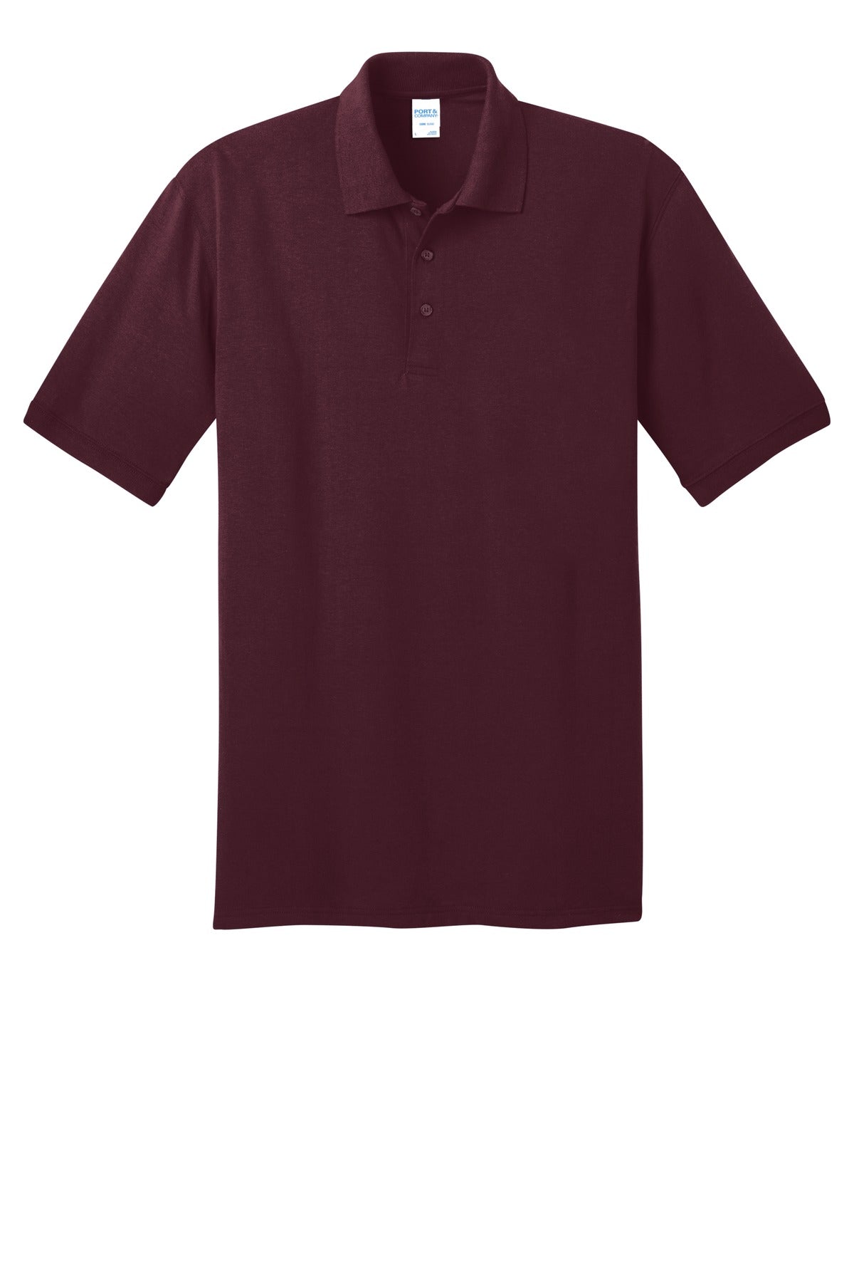 Custom Embroidered Port & Co Polos/Knits in Athletic Maroon
