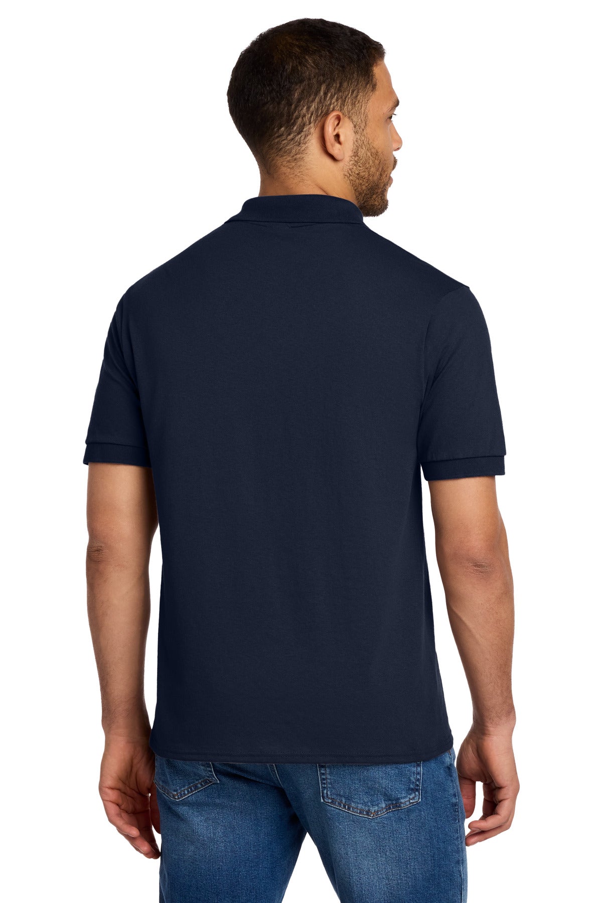 Custom Embroidered Port & Co Polos/Knits in Deep Navy