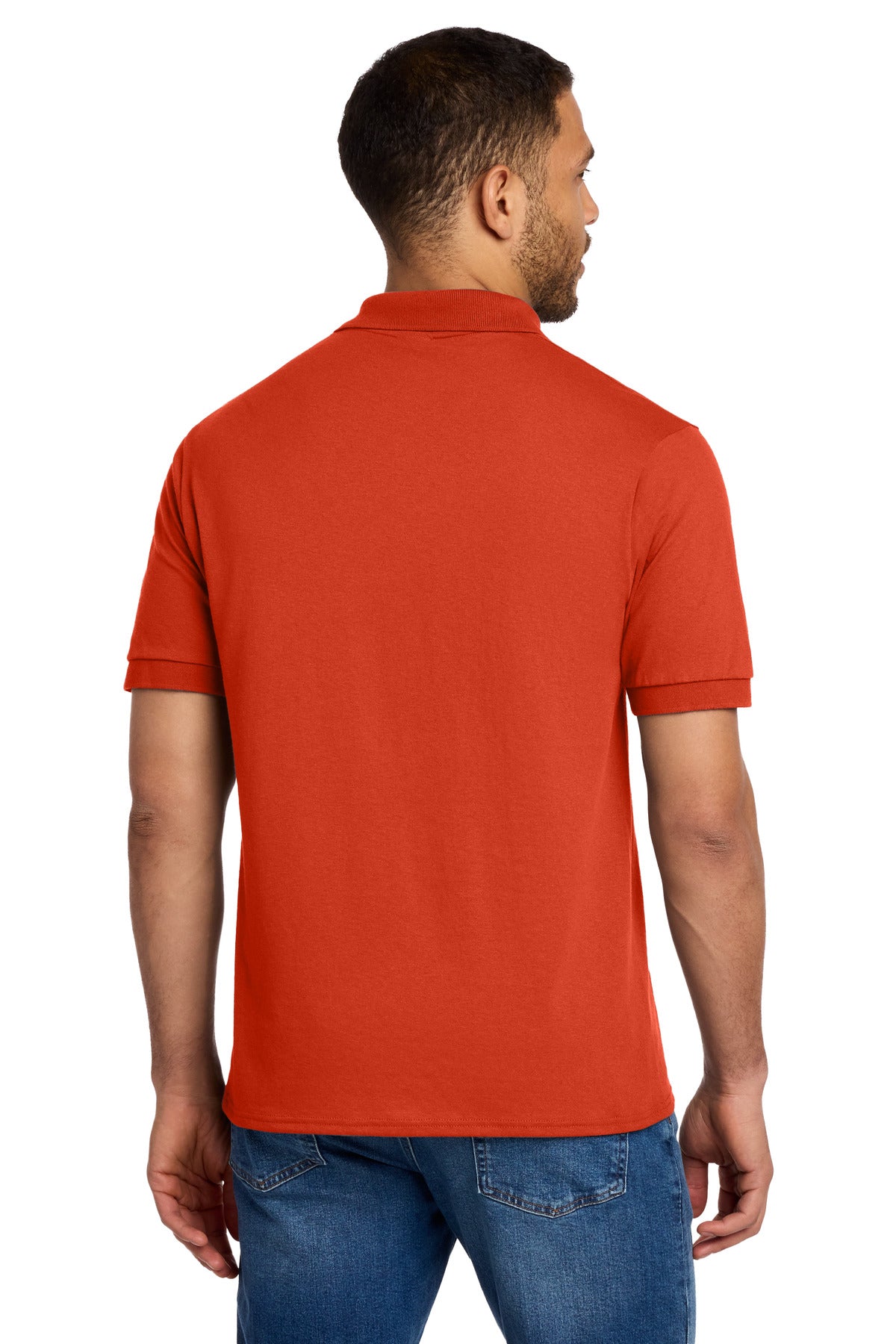 Custom Embroidered Port & Co Polos/Knits in Orange
