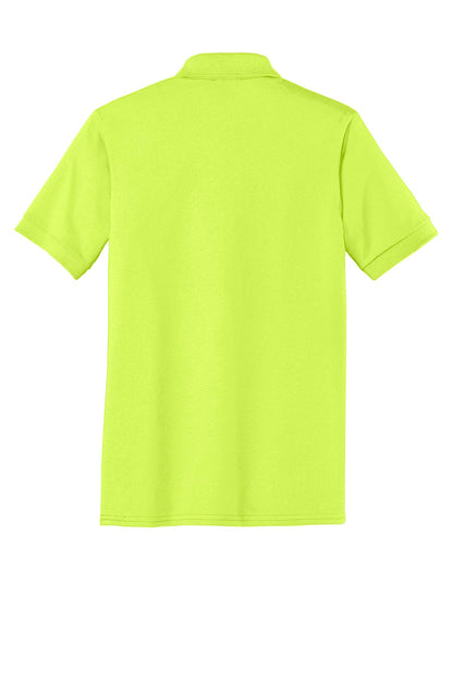 Custom Embroidered Port & Co Polos/Knits in Safety Green