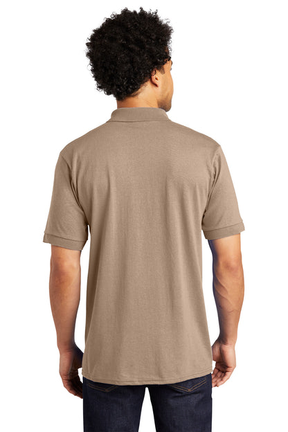 Custom Embroidered Port & Company Tall Core Blend Jersey Knit Polo. KP55T,Sand