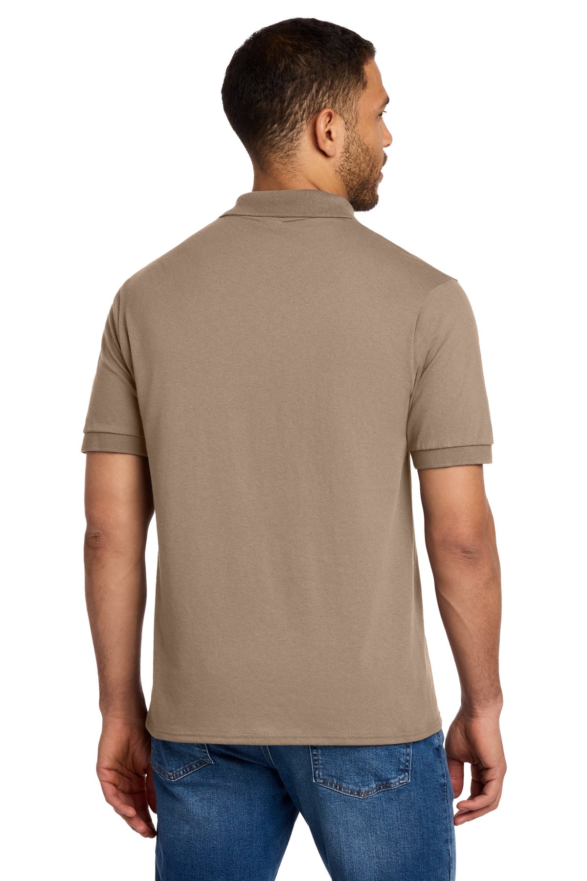 Custom Embroidered Port & Co Polos/Knits in Sand
