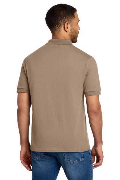 Custom Embroidered Port & Co Polos/Knits in Sand