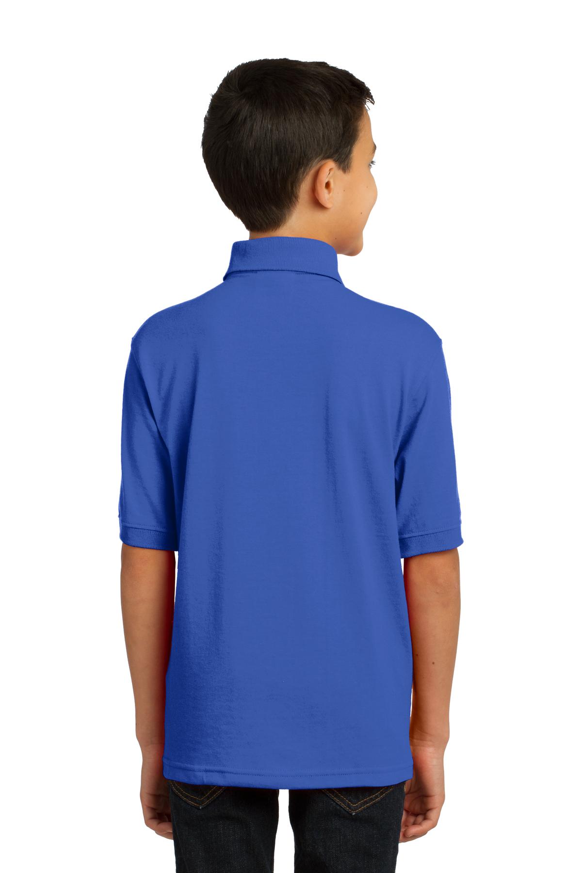 Custom Embroidered Port & Company Youth Core Blend Jersey Knit Polo. KP55Y,Royal