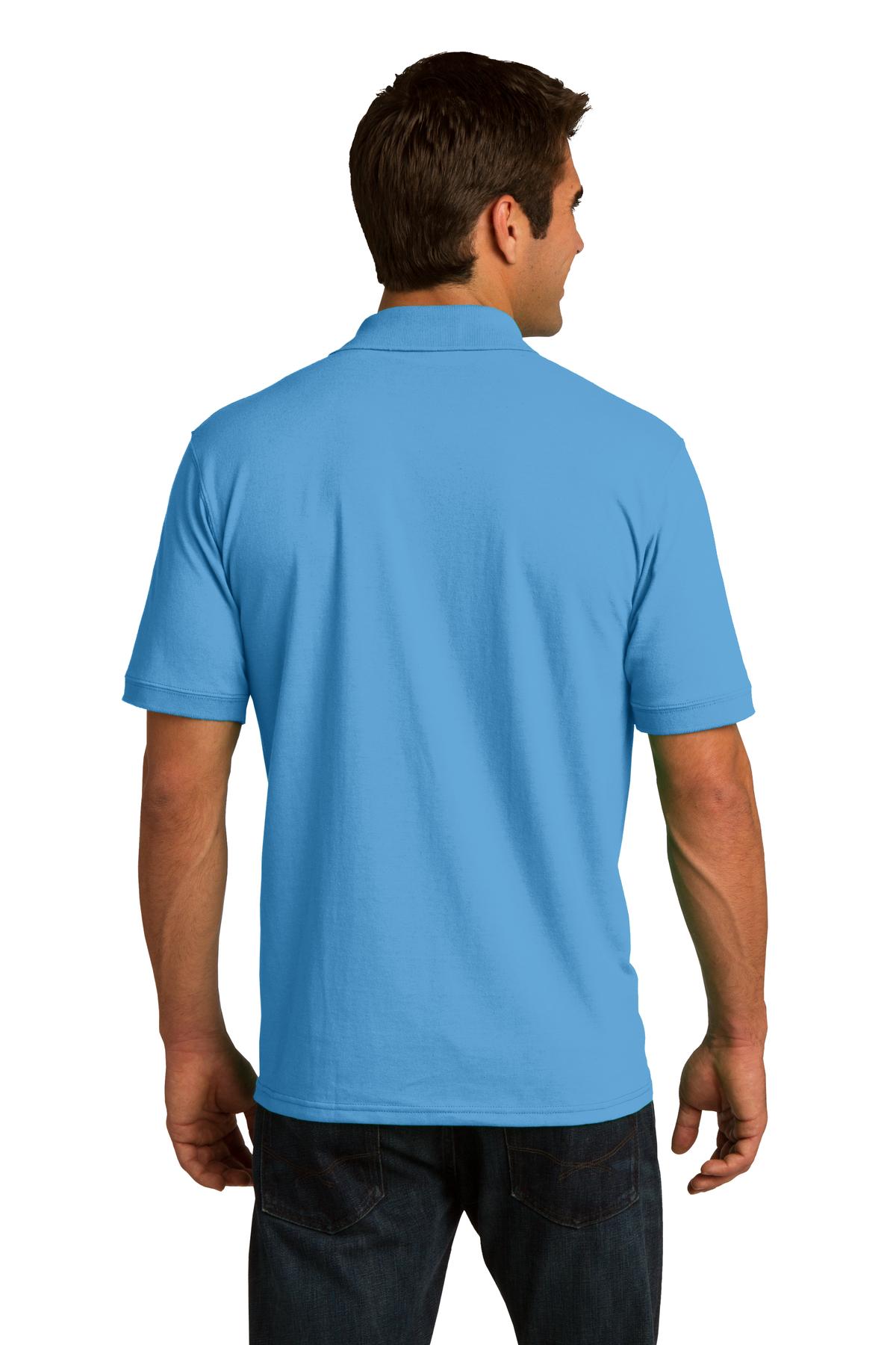 Custom Embroidered Port & Company Tall Core Blend Jersey Knit Polo. KP55T,Aquatic Blue