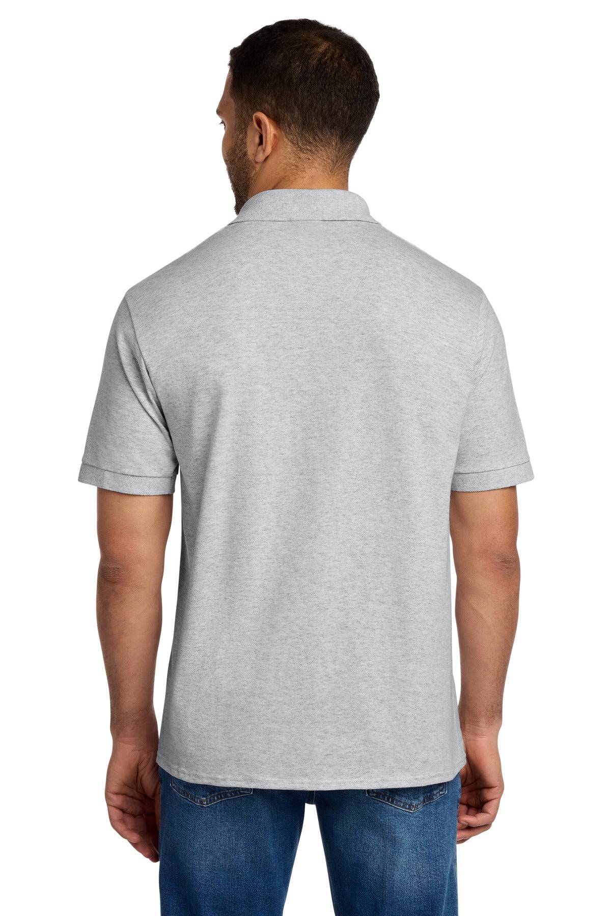 Custom Embroidered Port & Co Polos in Ash