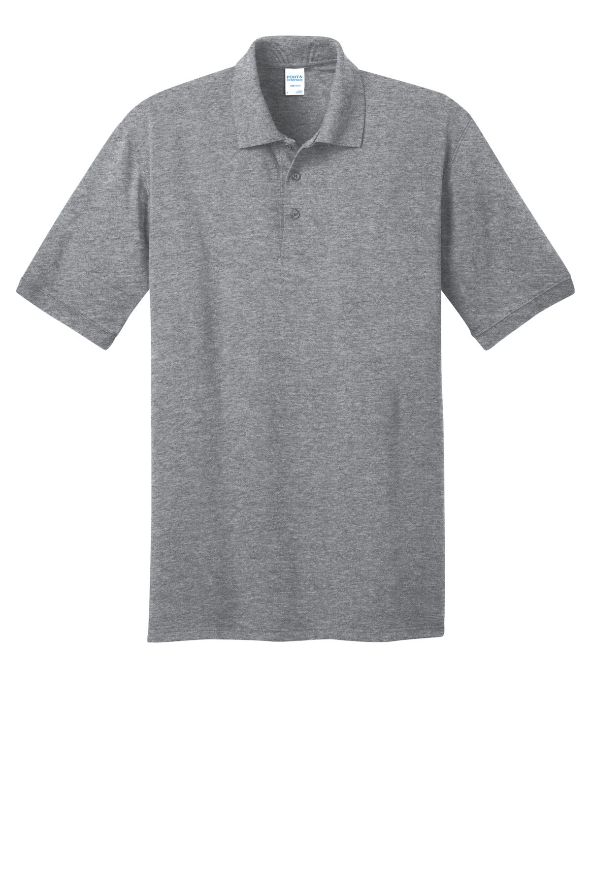 Custom Embroidered Port & Co Polos in Athletic Heather