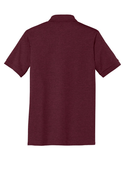 Custom Embroidered Port & Co Polos in Athletic Maroon