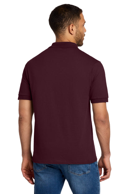 Custom Embroidered Port & Co Polos in Athletic Maroon