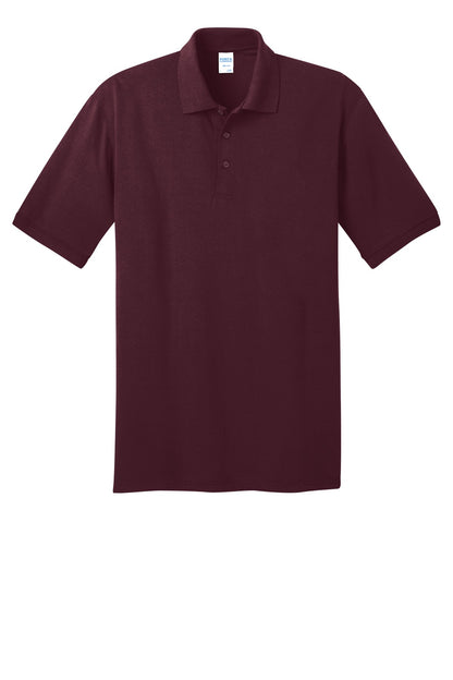 Custom Embroidered Port & Co Polos in Athletic Maroon