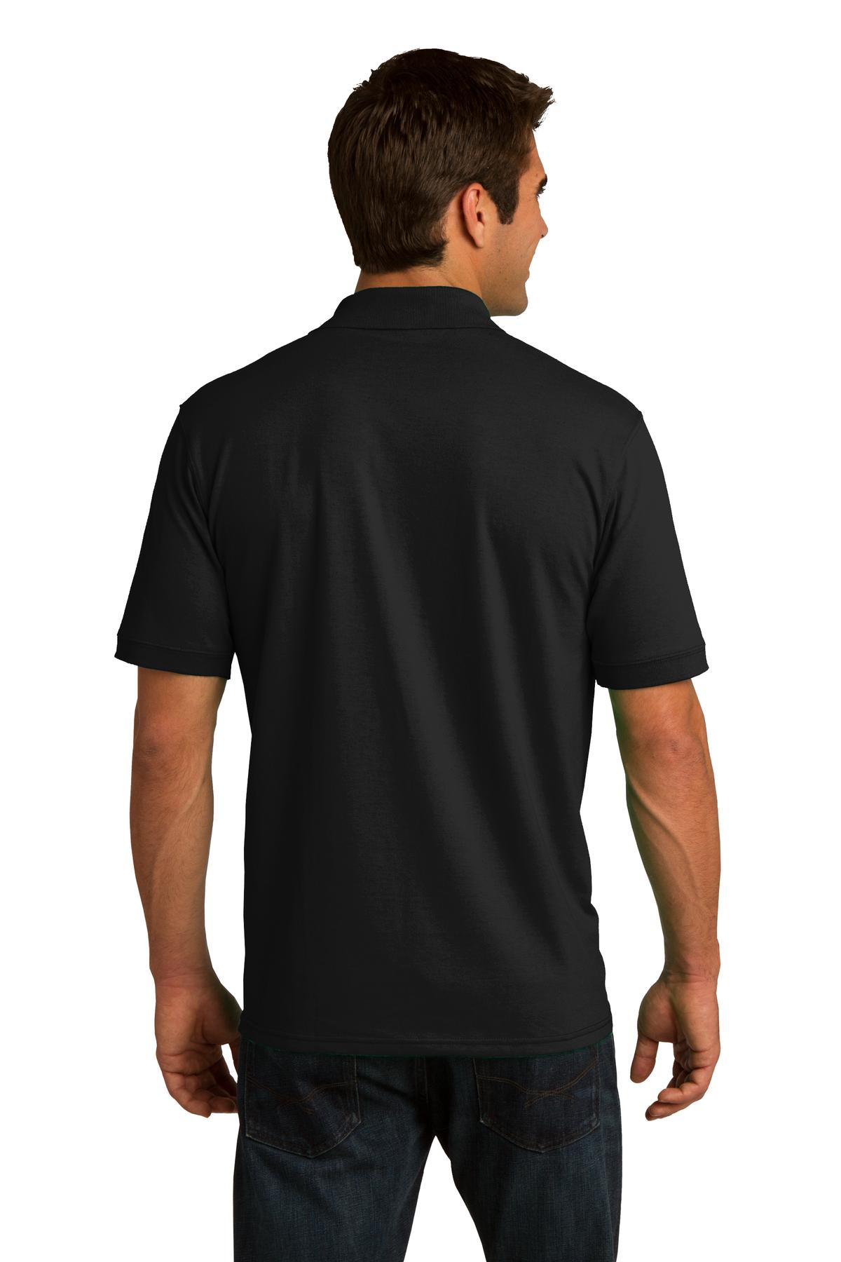 Custom Embroidered Port & Company Tall Core Blend Jersey Knit Polo. KP55T,Jet Black
