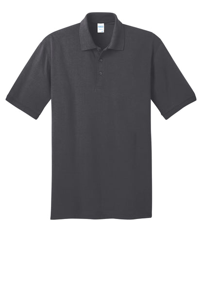 Custom Embroidered Port & Co Polos in Charcoal