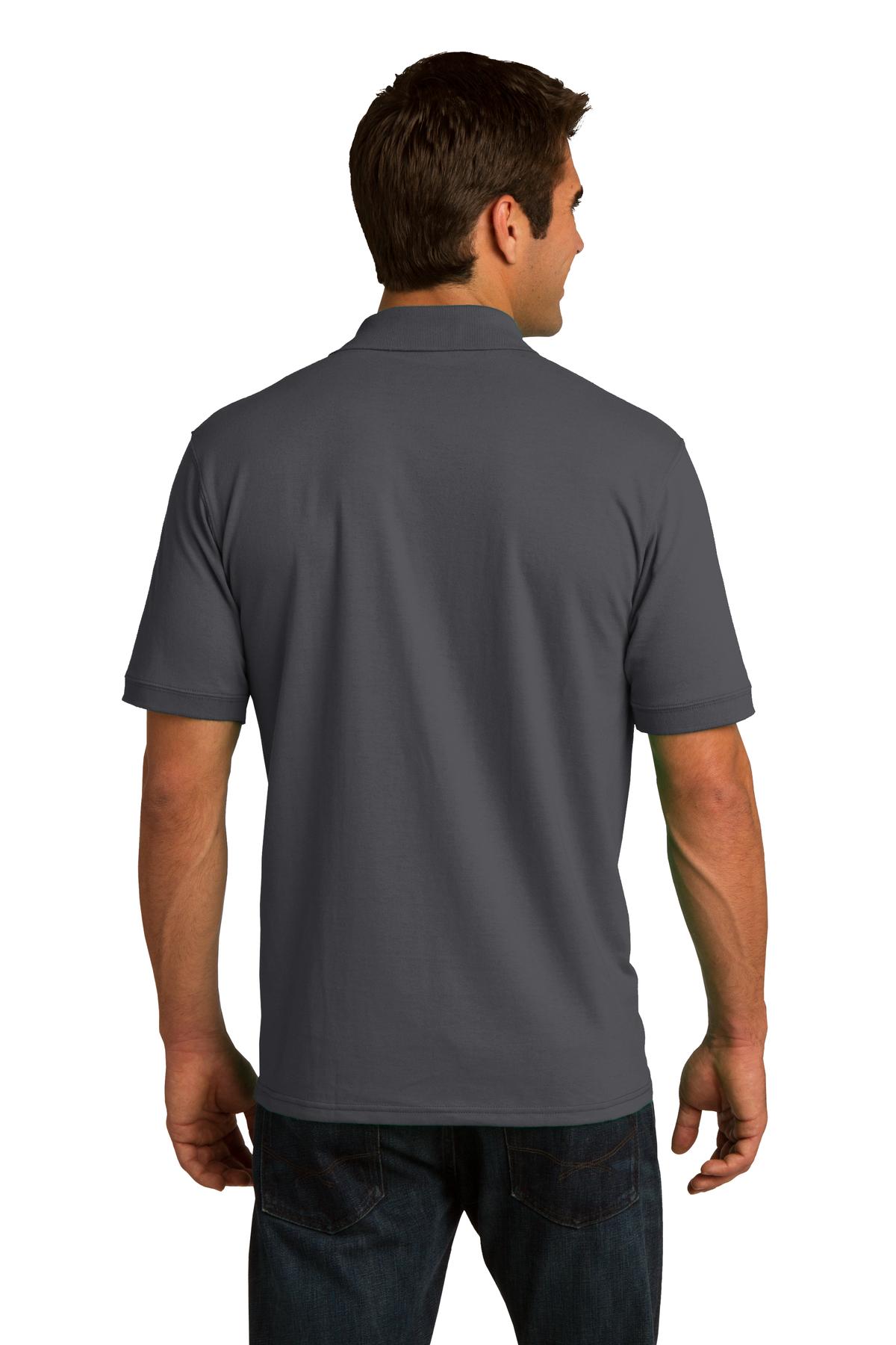 Custom Embroidered Port & Company Tall Core Blend Jersey Knit Polo. KP55T,Charcoal