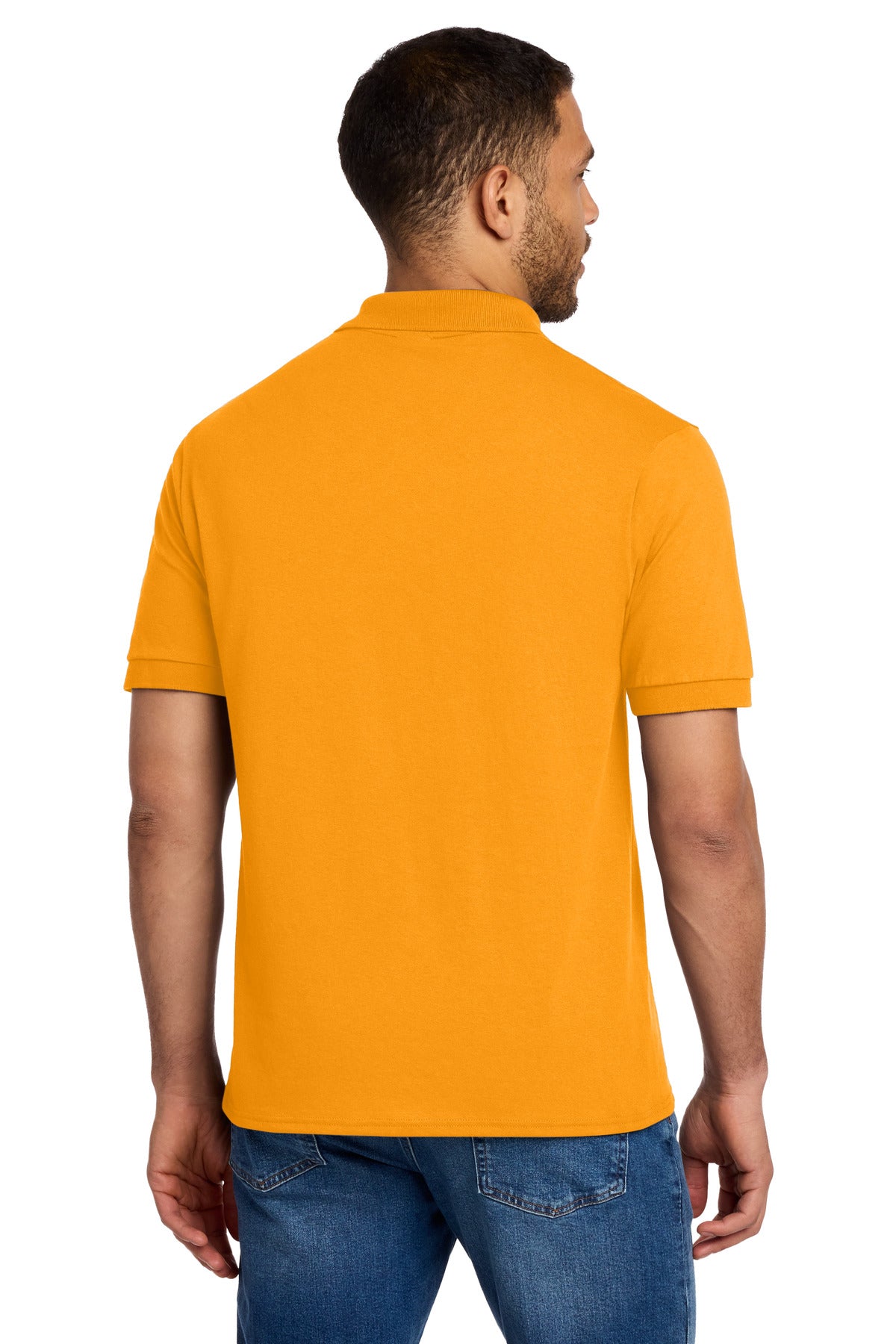 Custom Embroidered Port & Co Polos in Gold