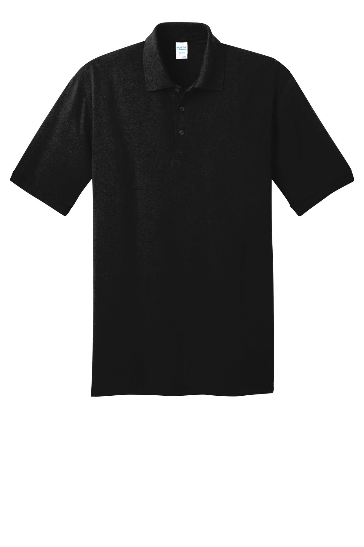 Custom Embroidered Port & Co Polos in Jet Black