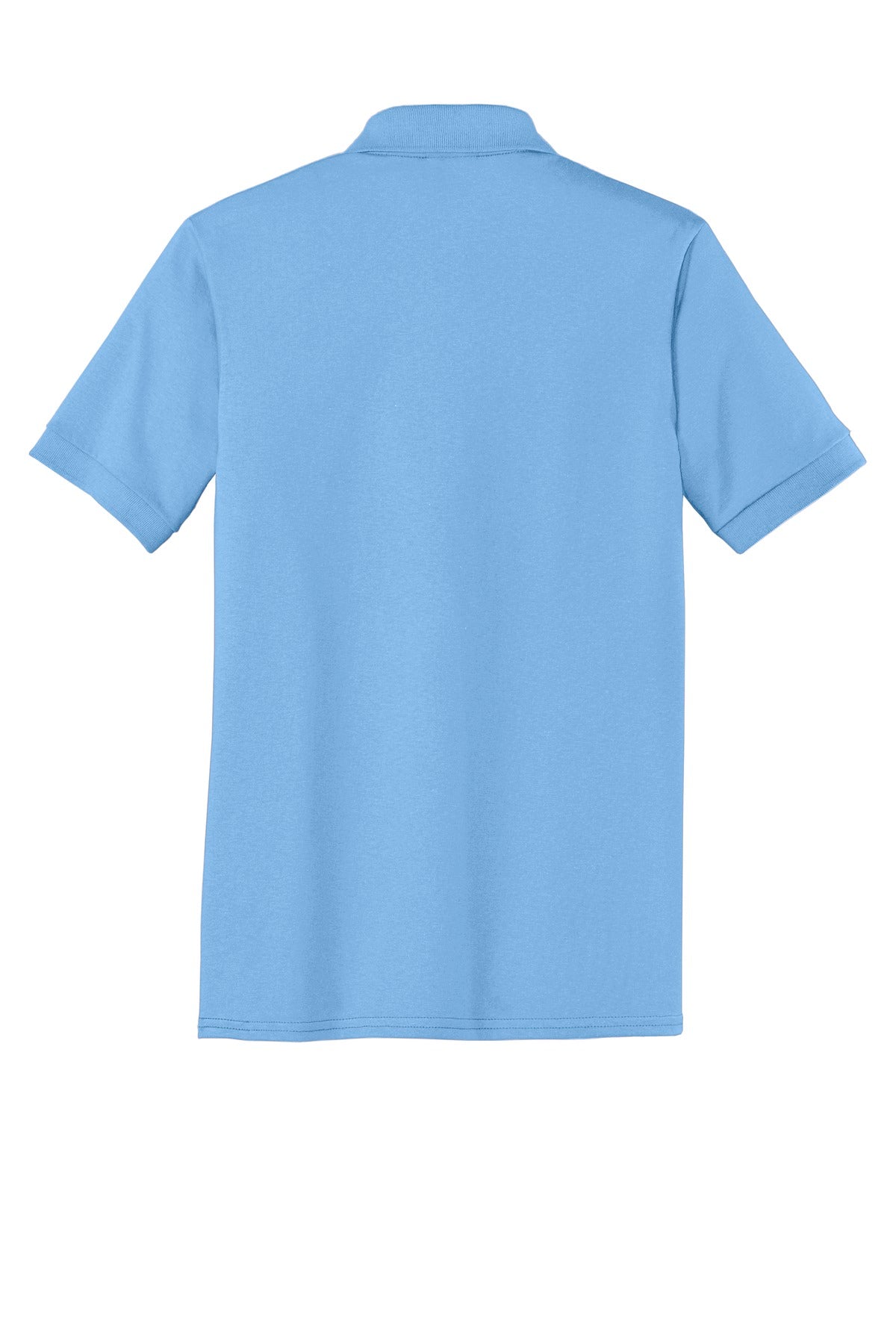 Custom Embroidered Port & Co Polos in Light Blue
