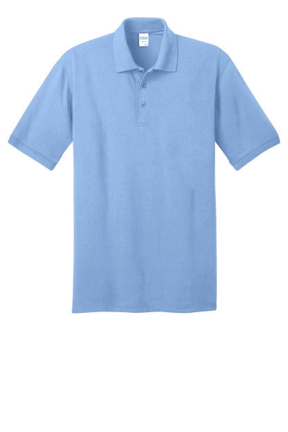 Custom Embroidered Port & Co Polos in Light Blue