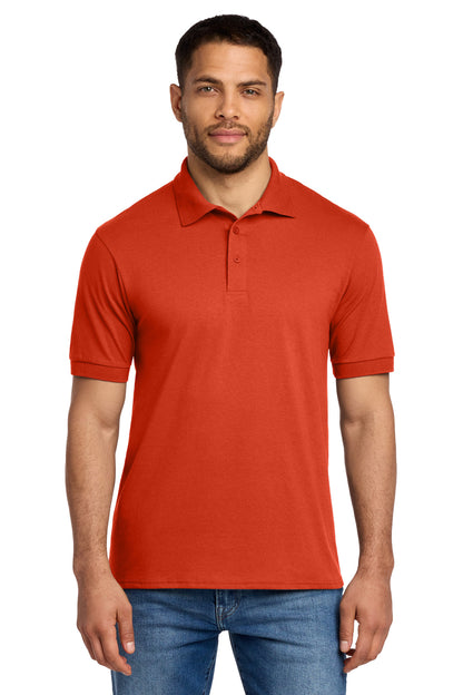 Custom Embroidered Port & Co Polos in Orange